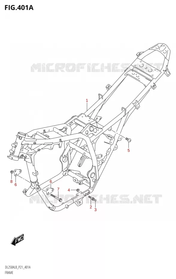 FRAME Suzuki MOTO 250 V-STROM 2018  DL250A L8 (P21)