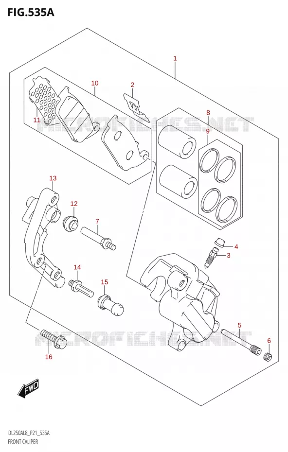 FRONT CALIPER Suzuki MOTO 250 V-STROM 2018  DL250A L8 (P21)