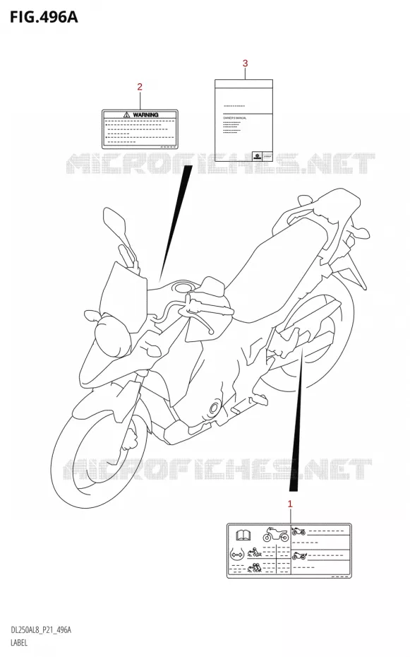 LABEL Suzuki MOTO 250 V-STROM 2018  DL250A L8 (P21)