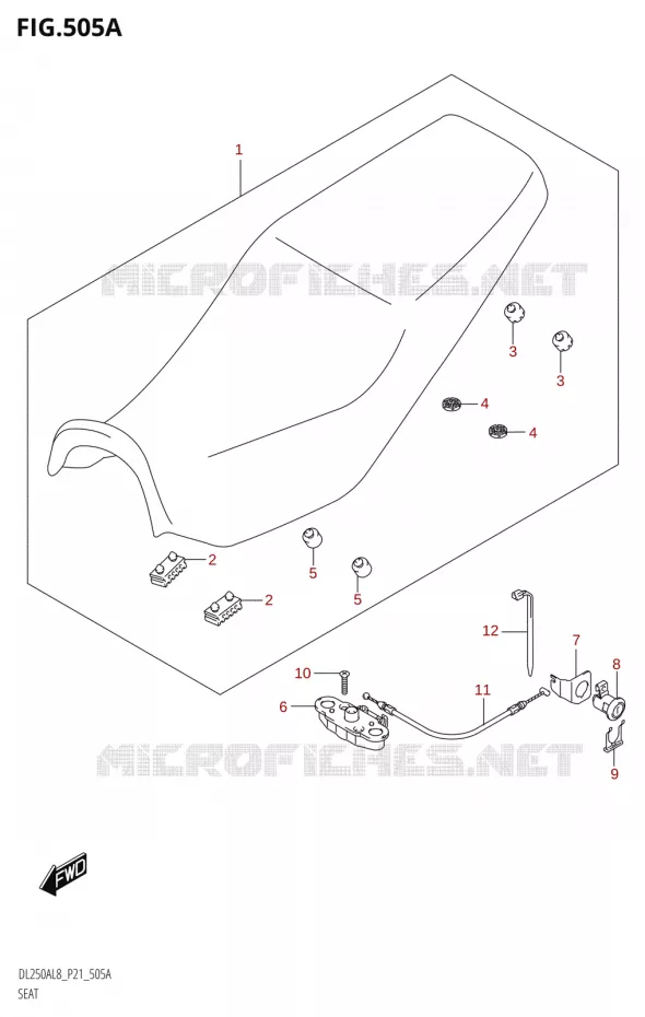 SEAT Suzuki MOTO 250 V-STROM 2018  DL250A L8 (P21)