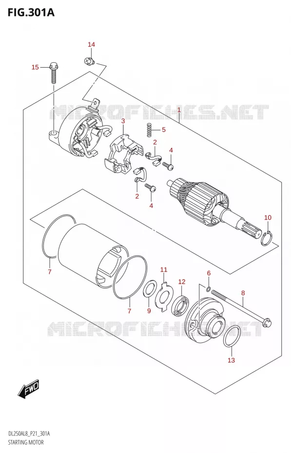 STARTER MOTOR Suzuki MOTO 250 V-STROM 2018  DL250A L8 (P21)
