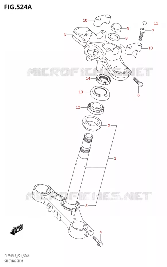 STEERING COLUMN Suzuki MOTO 250 V-STROM 2018  DL250A L8 (P21)