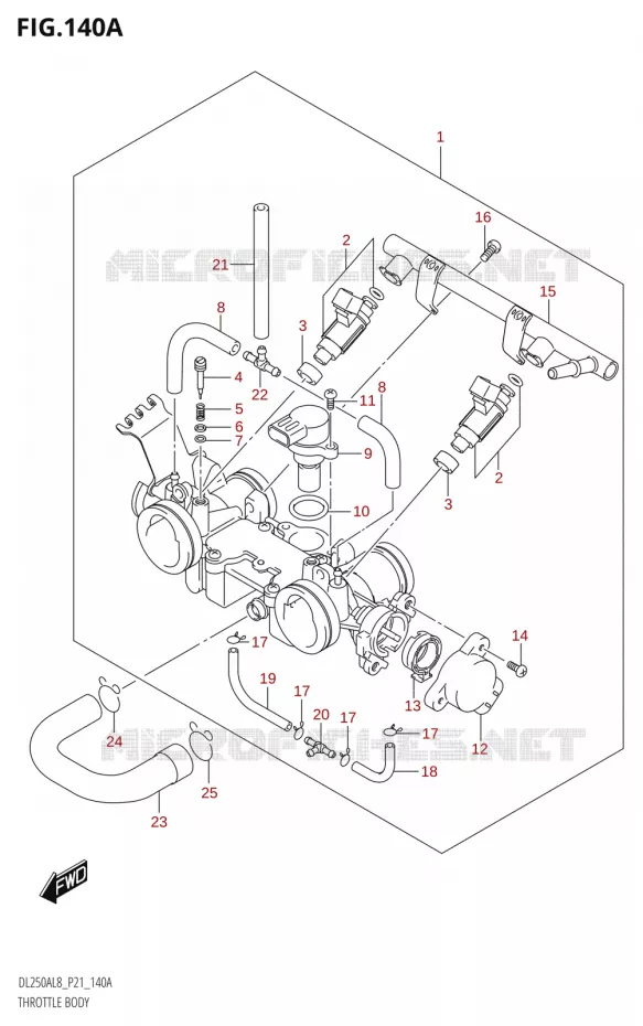 THROTTLE BODY Suzuki MOTO 250 V-STROM 2018  DL250A L8 (P21)