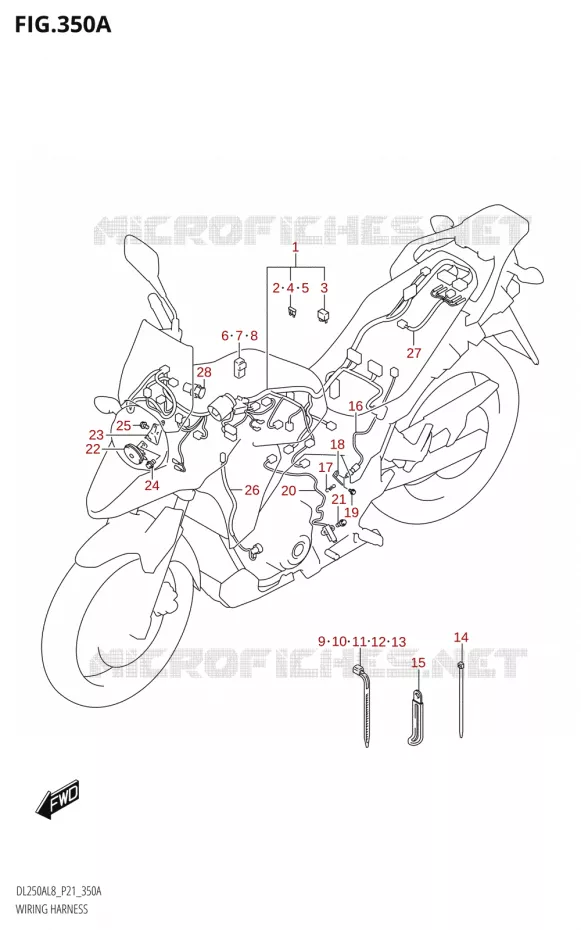 WIRING HARNESS Suzuki MOTO 250 V-STROM 2018  DL250A L8 (P21)