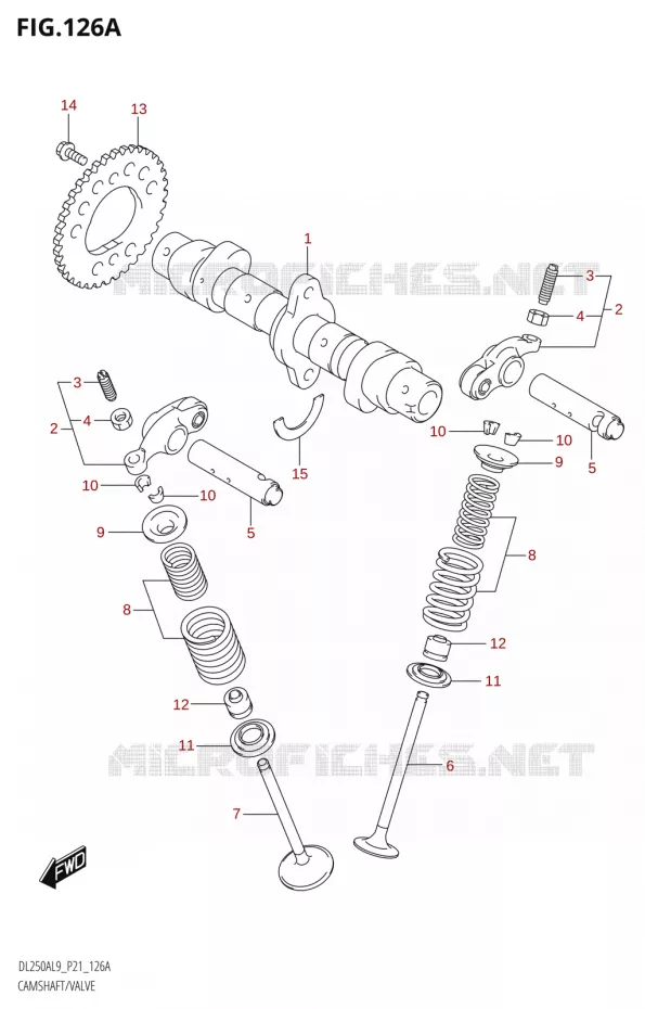 CAMSHAFT - VALVES Suzuki MOTO 250 V-STROM 2019  DL250A L9 (P21)