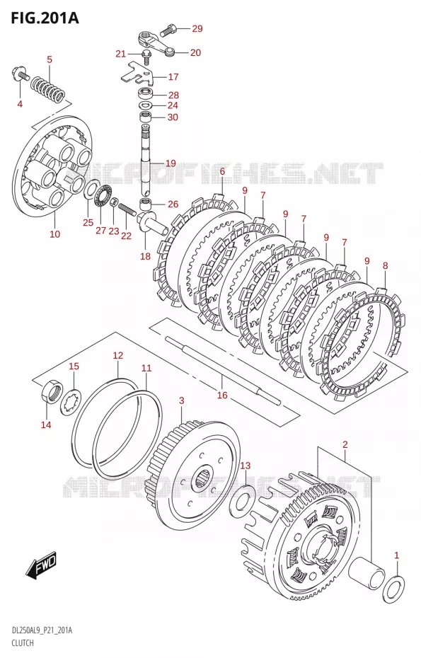 CLUTCH Suzuki MOTO 250 V-STROM 2019  DL250A L9 (P21)