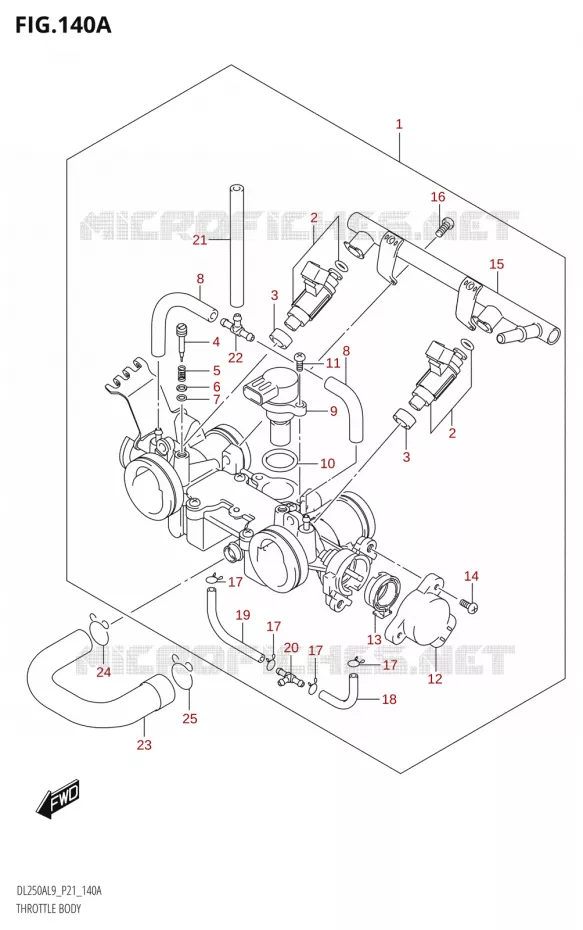 THROTTLE BODY Suzuki MOTO 250 V-STROM 2019  DL250A L9 (P21)