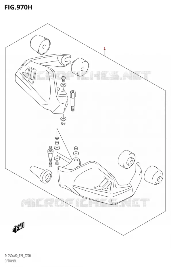 OPTIONSL (SEE NOTE 1) Suzuki MOTO 250 V-STROM 2020  DL250A M0 / DL250RLZ M0 (P21)
