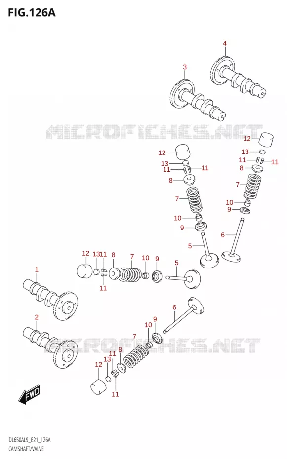 CAMSHAFT - VALVES Suzuki MOTO 650 V-STROM 2019  DL650A L9 (E21)