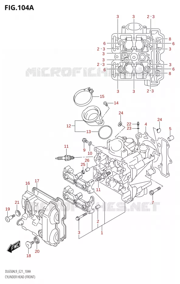 CYLINDER HEAD Suzuki MOTO 650 V-STROM 2019  DL650A L9 (E21)