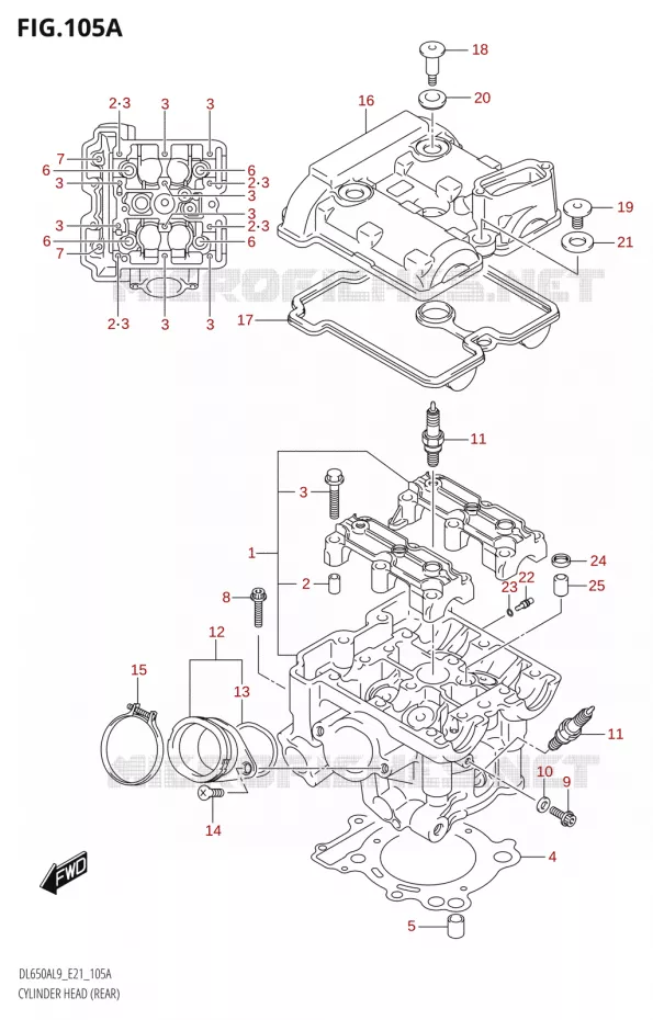 CYLINDER HEAD Suzuki MOTO 650 V-STROM 2019  DL650XA L9 (E21)