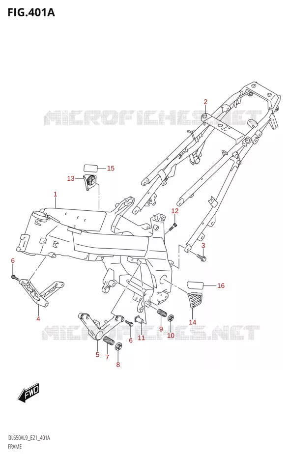 FRAME Suzuki MOTO 650 V-STROM 2019  DL650A L9 (E21)