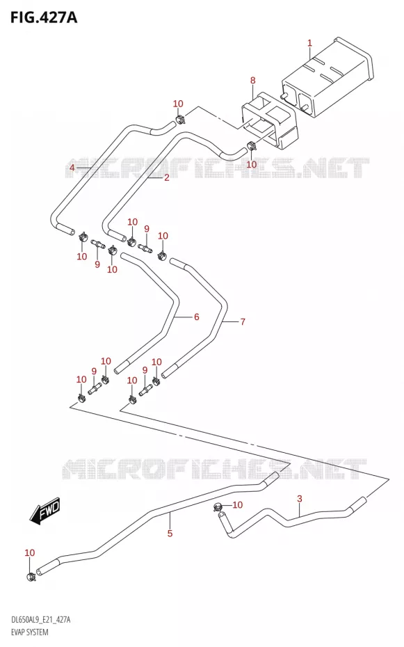 FUEL EVAP SYSTEM Suzuki MOTO 650 V-STROM 2019  DL650XA L9 (E21)