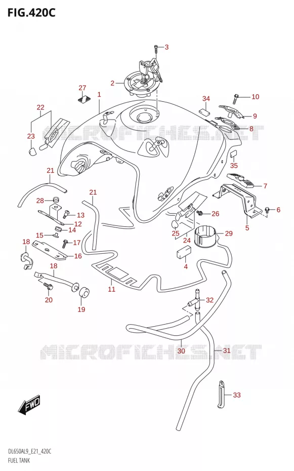 FUEL TANK ESS (DL650A,DL650AUE) Suzuki MOTO 650 V-STROM 2019  DL650A L9 (E21)