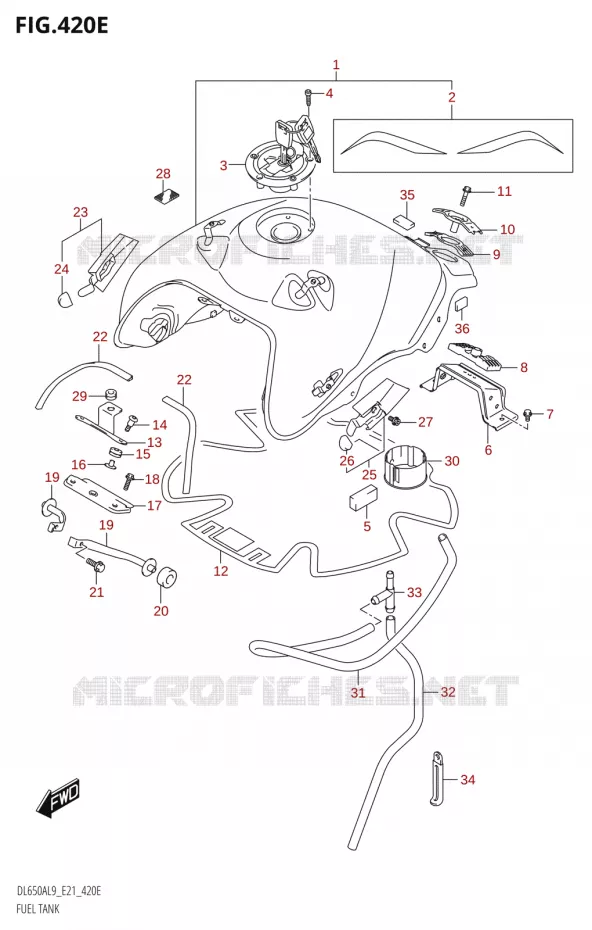 FUEL TANK ESS (DL650XA) Suzuki MOTO 650 V-STROM 2019  DL650XA L9 (E21)