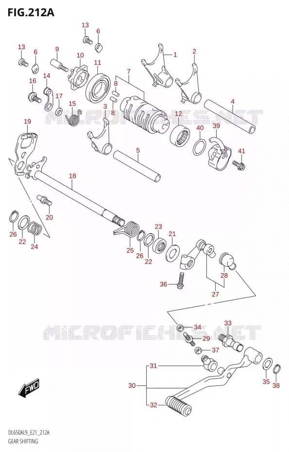 GEAR SHIFTING ASSY Suzuki MOTO 650 V-STROM 2019  DL650A L9 (E21)