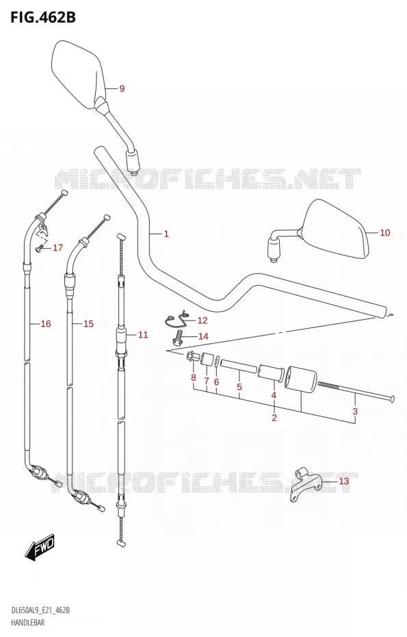 HANDLEBAR650A,DL650AUE) Suzuki MOTO 650 V-STROM 2019  DL650XA L9 (E21)