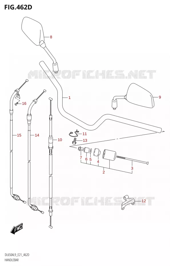 HANDLEBAR650XA,DL650XAUE) Suzuki MOTO 650 V-STROM 2019  DL650XA L9 (E21)