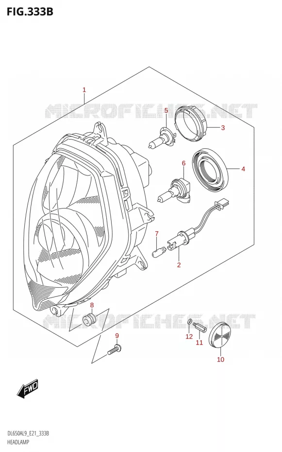 HEADLIGHT Suzuki MOTO 650 V-STROM 2019  DL650XA L9 (E21)