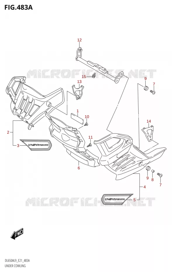 LOWER FAIRINGIEUR (DL650XA,DL650XAUE) Suzuki MOTO 650 V-STROM 2019  DL650XA L9 (E21)
