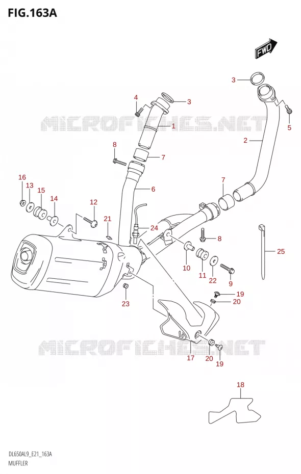 MUFFLER Suzuki MOTO 650 V-STROM 2019  DL650XA L9 (E21)
