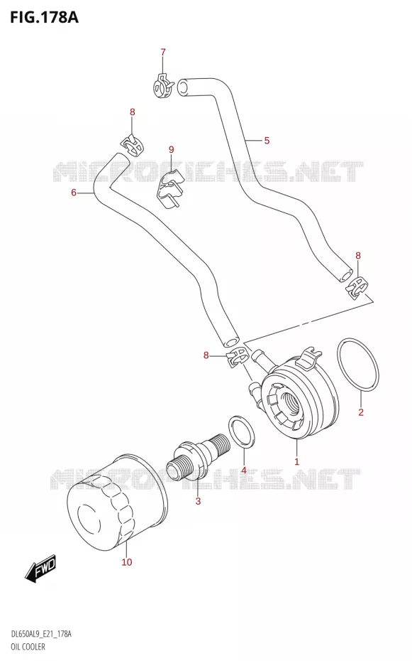 OIL COOLER Suzuki MOTO 650 V-STROM 2019  DL650A L9 (E21)