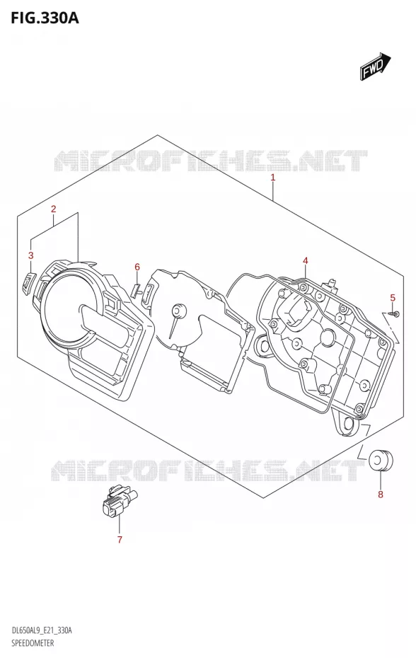 SPEEDOMETER Suzuki MOTO 650 V-STROM 2019  DL650A L9 (E21)