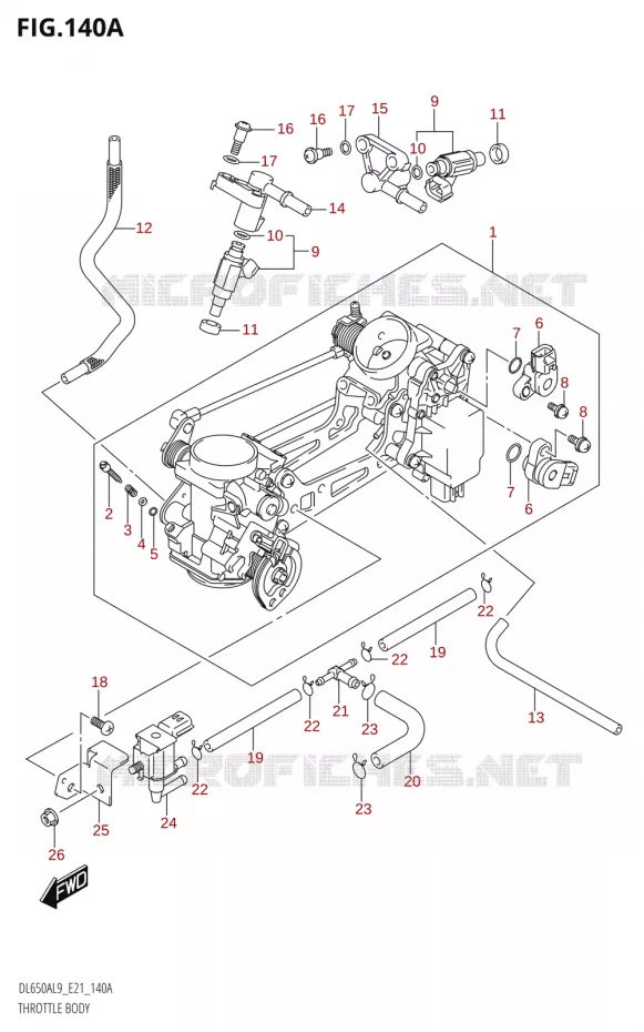 THROTTLE BODY Suzuki MOTO 650 V-STROM 2019  DL650XA L9 (E21)