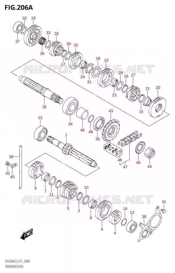 TRANSMISSION Suzuki MOTO 650 V-STROM 2019  DL650XA L9 (E21)