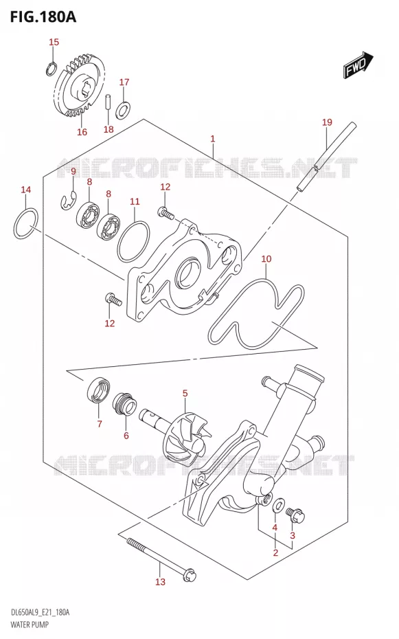 WATER PUMP Suzuki MOTO 650 V-STROM 2019  DL650A L9 (E21)