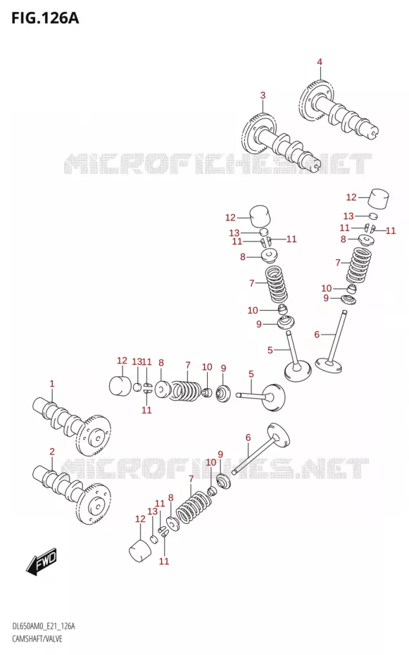 CAMSHAFT - VALVES Suzuki MOTO 650 V-STROM 2020  DL650XA M0 (E21)