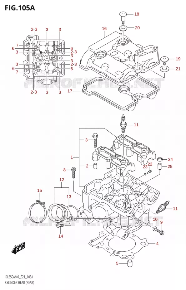 CYLINDER HEAD Suzuki MOTO 650 V-STROM 2020  DL650XA M0 (E21)