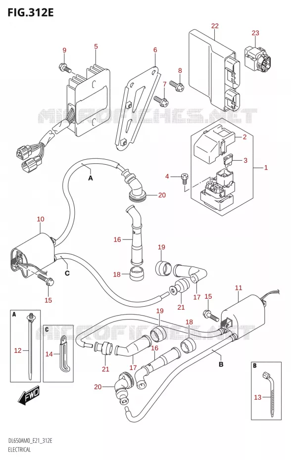 ELECTRICAL (DL650XAUE,DL650AUE) Suzuki MOTO 650 V-STROM 2020  DL650A M0 (E21)