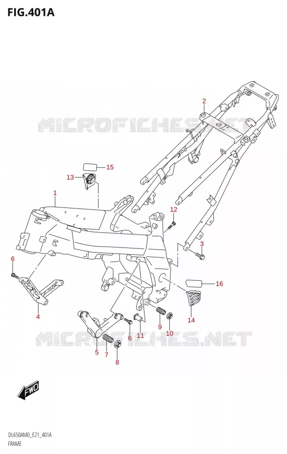 FRAME Suzuki MOTO 650 V-STROM 2020  DL650XA M0 (E21)
