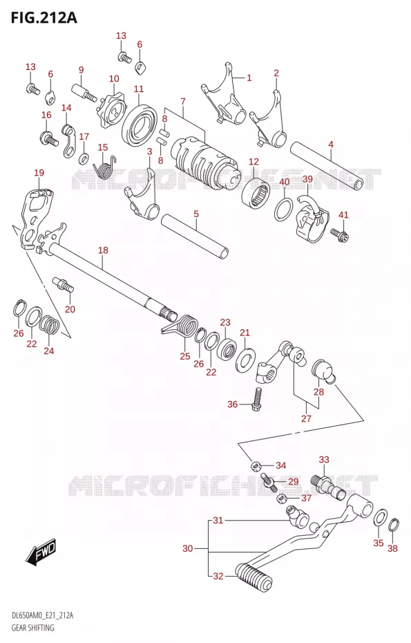 GEAR SHIFTING ASSY Suzuki MOTO 650 V-STROM 2020  DL650A M0 (E21)