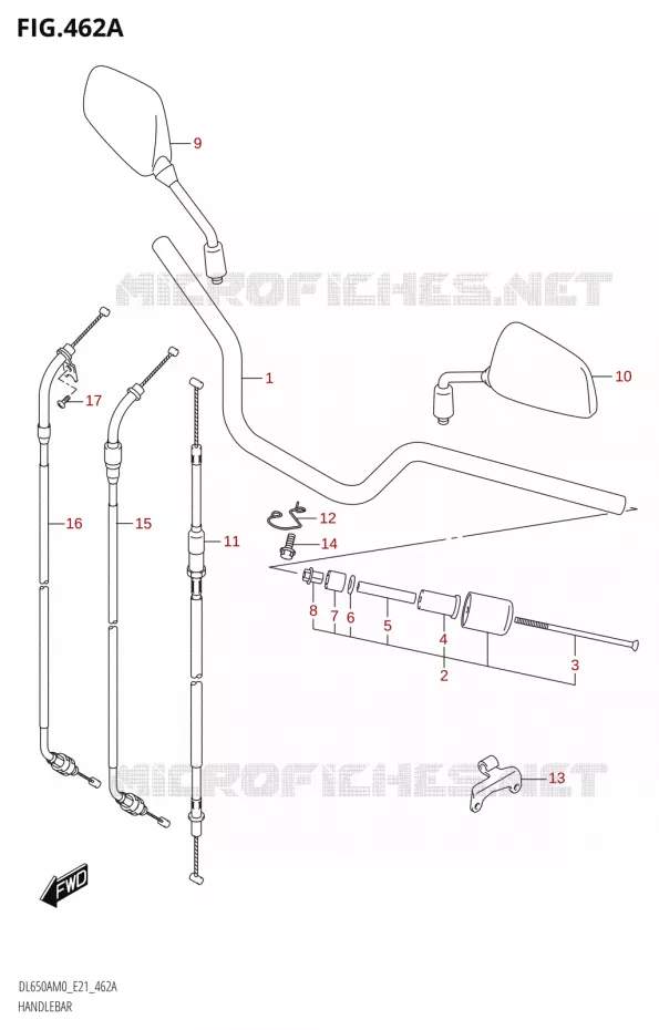 HANDLEBAR650A,DL650AUE) Suzuki MOTO 650 V-STROM 2020  DL650XA M0 (E21)