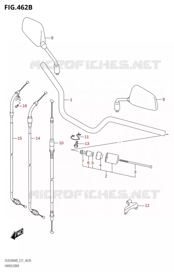 HANDLEBAR650XA,DL650XAUE) Suzuki MOTO 650 V-STROM 2020  DL650A M0 (E21)
