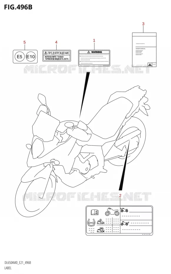 LABEL Suzuki MOTO 650 V-STROM 2020  DL650XA M0 (E21)