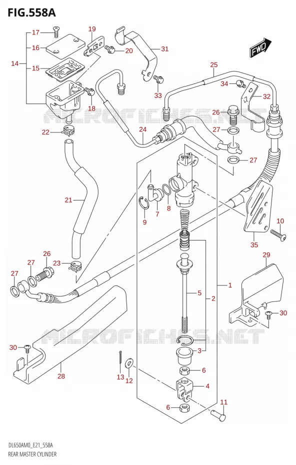 REAR MASTER CYLINDER Suzuki MOTO 650 V-STROM 2020  DL650A M0 (E21)