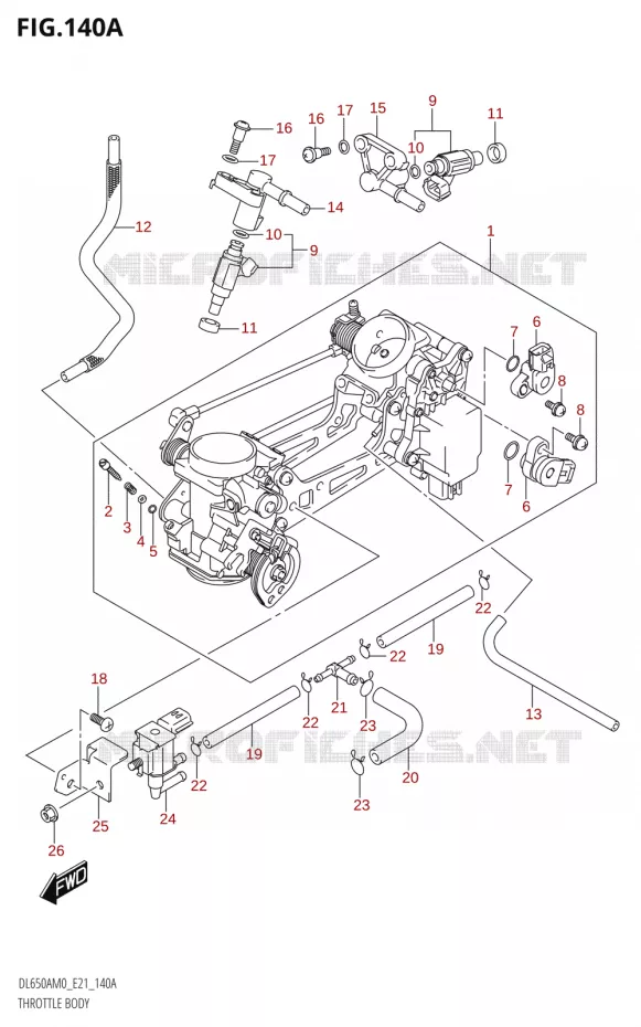 THROTTLE BODY Suzuki MOTO 650 V-STROM 2020  DL650XA M0 (E21)