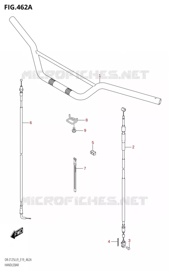 HANDLEBAR Suzuki MOTO 125 DR-Z 2019  DR-Z125L L9 (E19)