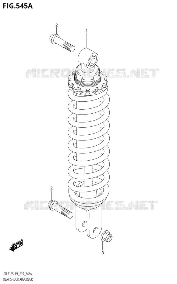 REAR SHOCK ABSORBER Suzuki MOTO 125 DR-Z 2019  DR-Z125L L9 (E19)