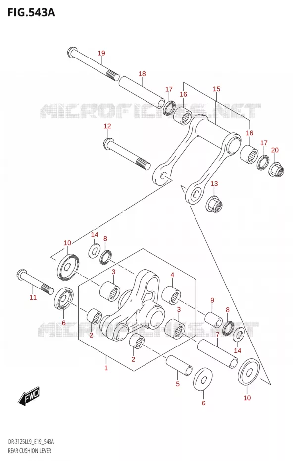 SHOCK ABSORBER LINKAGE Suzuki MOTO 125 DR-Z 2019  DR-Z125L L9 (E19)