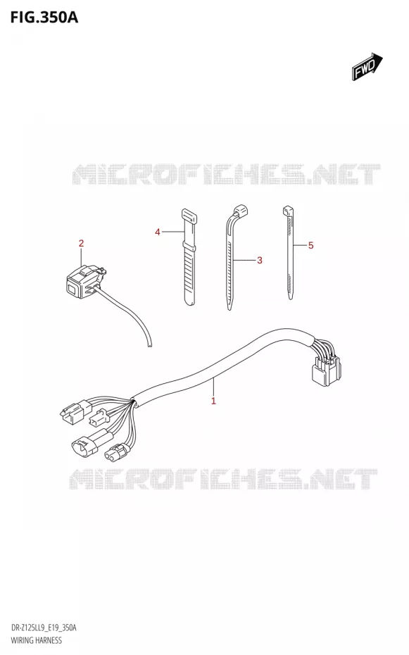 WIRING HARNESS Suzuki MOTO 125 DR-Z 2019  DR-Z125L L9 (E19)