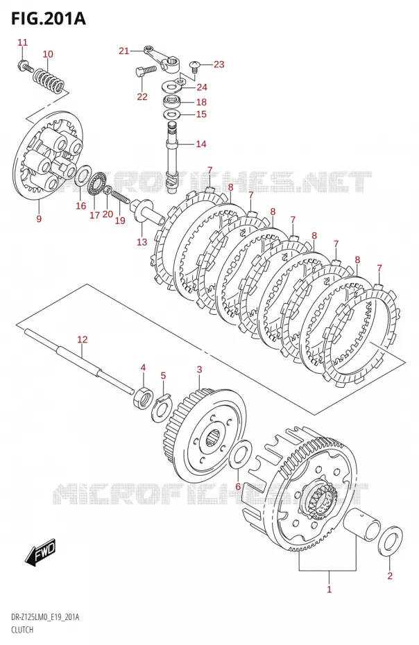 CLUTCH Suzuki MOTO 125 DR-Z 2020  DR-Z125L M0 (E19)
