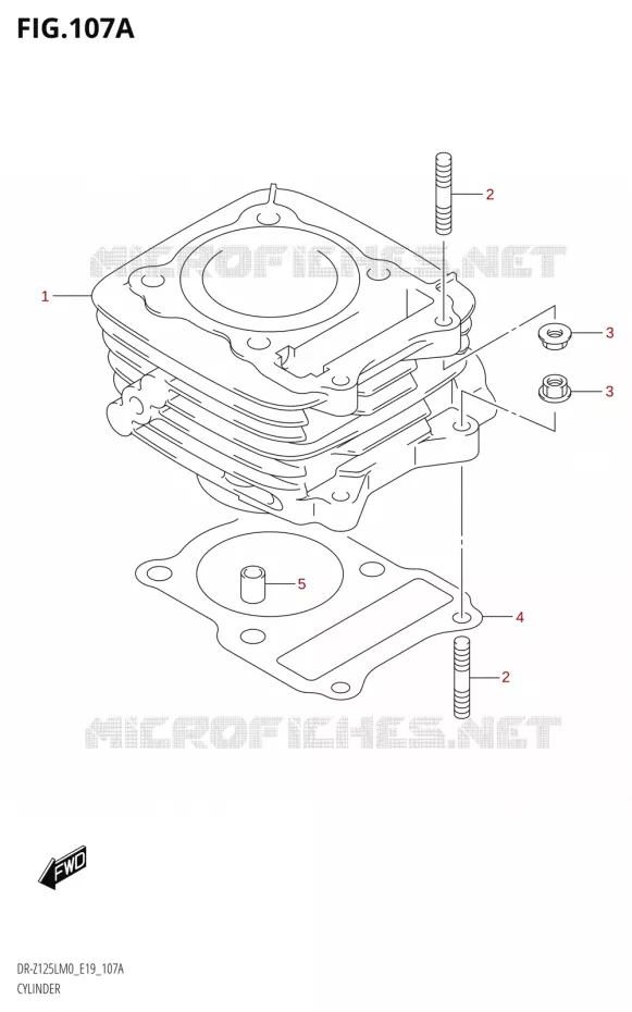 CYLINDER Suzuki MOTO 125 DR-Z 2020  DR-Z125L M0 (E19)