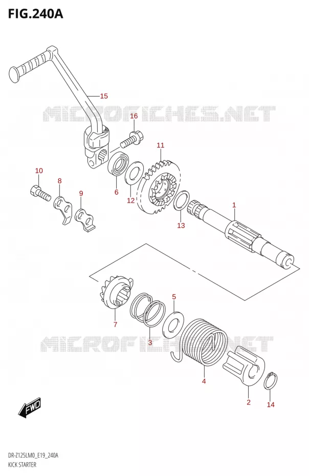 KICK STARTER Suzuki MOTO 125 DR-Z 2020  DR-Z125L M0 (E19)