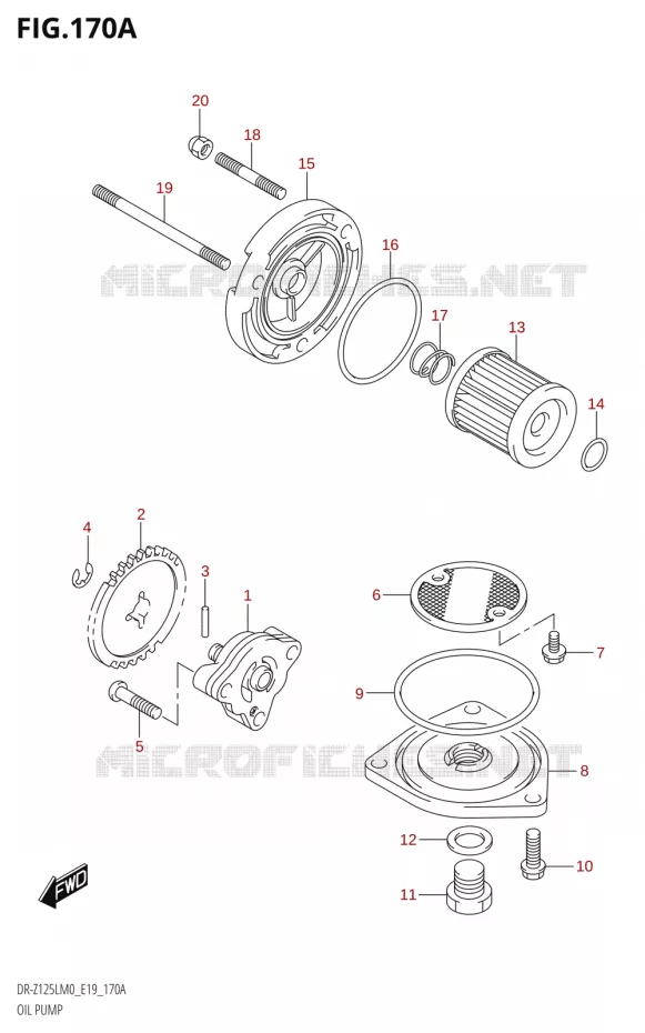 OIL PUMP Suzuki MOTO 125 DR-Z 2020  DR-Z125L M0 (E19)