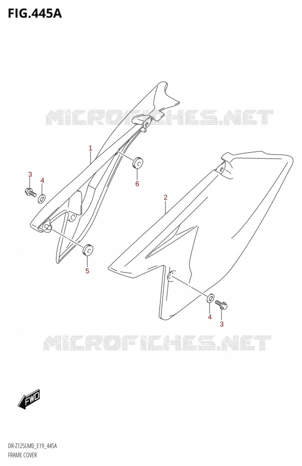REAR FAIRING Suzuki MOTO 125 DR-Z 2020  DR-Z125L M0 (E19)