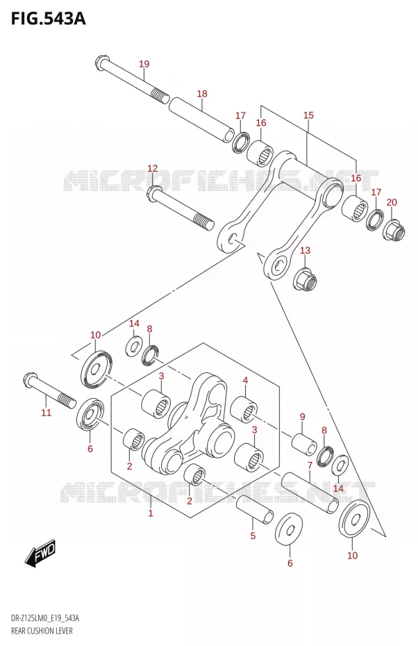 SHOCK ABSORBER LINKAGE Suzuki MOTO 125 DR-Z 2020  DR-Z125L M0 (E19)